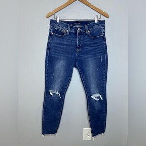 Lucky Brand Ava Mid Rise Skinny Jeans Distressed 12/31